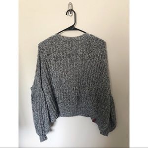Boutique-Made Balloon Sleeve Crop Sweater